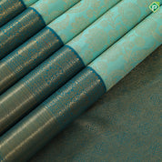 Rexona green gold zari grand floral peacock green border grand brocade bridal silk saree