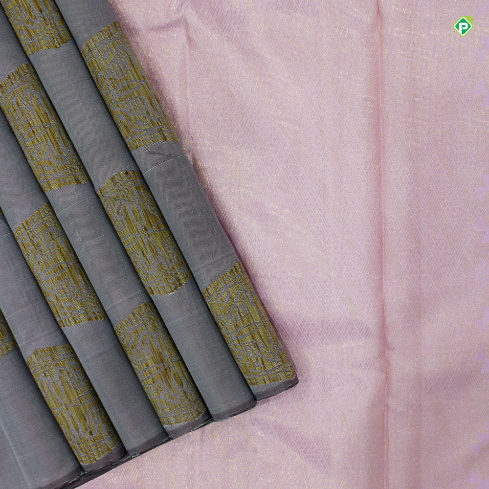 Light Lavender Pink Jute Thread Work Motifs Trendy Silks Saree