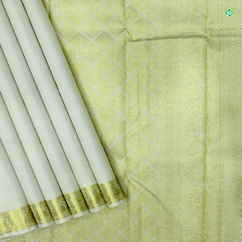 Cream White Colour Traditional Silks Saree