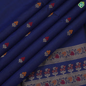 grape brown gold zari meena work butta design self color meena work rangoli border soft silk saree