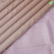 Sandal Wood Gold Zari Lines Design Baby Pink Peacock Bride Border Design Wedding Silk Saree