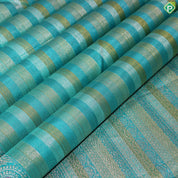 Rama Green Gold And Silver Zari With Meena Work Border Traditional Silk Saree