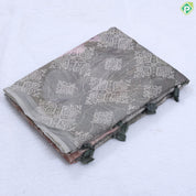 Onion Pink Floral with fancy cut work design edge border fancy cotton saree