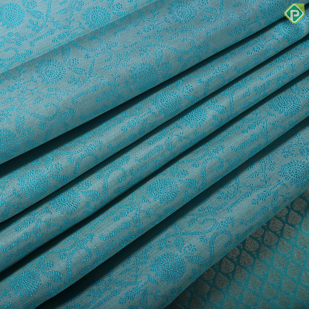 pale Pink grand floral thread work design onion pink gold zari border trendy silk saree