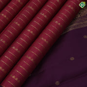 Magenta gold zari velthaari lines design purple gold zari round butta retta pattai border vintage silk saree