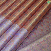 Goldish Pink Gold Zari With Baby Pink Color Tissue Traditional Silk Saree