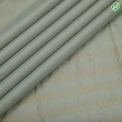Mint green gold zari by zari tissue weaved design sage green plain border grand pallu soft silk saree