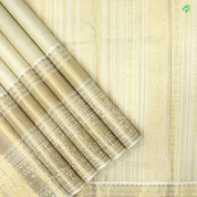 Beige Bridal Silk Saree with Small Button Motifs All Over