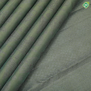 Olive Green Neem Zari Check Floral Design Self Colour Ruthracham Border Design Grand Silk Saree