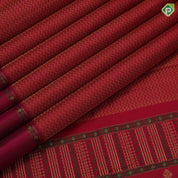 Reddish Orange Gold Zari Weave Design Dark Pink Floral Border Design Trendy Silk Saree