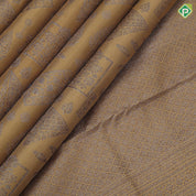 Sandal Neem Zari Checks Floral Design Self Colour Ruthracham Border Design Grand Silk Saree