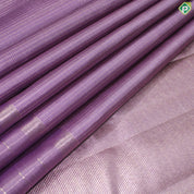 Light Purple Silver Zari With Self Color Border Traditional Silk Saree