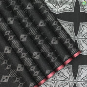 Black Colour Diamond Motifs Trendy Luxury Black Silks Saree
