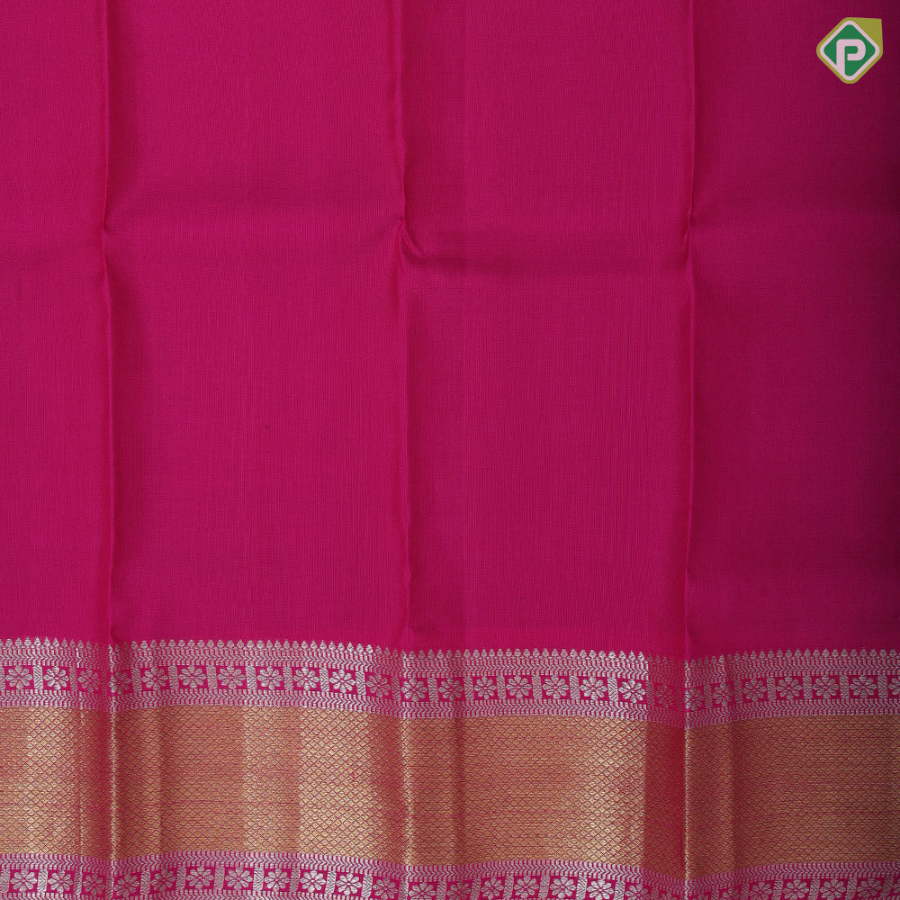 Brown with nee zari self designed Stripes Pink silver zari padded lines gold zari border pattu Paavadai Lehanka