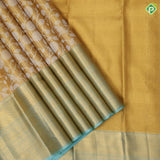gold and silver zari by zari tissue grand floral design rexona green gold zari border grand tissue silk saree