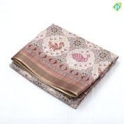 Fancy Annam digital printed Self multi designed border trending fancy Saree