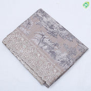 light colours wild effect design self cut work border fancy cotton saree
