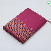 Dark color silver zari rain drop design multi color trendy border fancy cotton saree