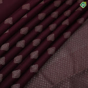 beetroot maroon neem zari flower butta design self zari multi design lines border traditional silk saree