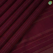 Red Wine Gold Zari Vairaoosi Lines Design Self Colour Maadam Border Design Traditional Silk Saree