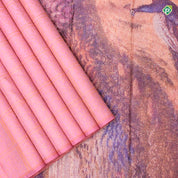 Peach Pink Colour Big Window Panel Checks With 3D View Design Pallu Trendy Silks Saree