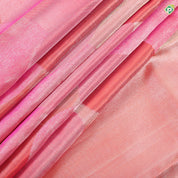 Pink shades with Orange Bubble Design Tissue weaved silk saree