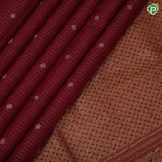 maroon gold zari lines small zari butta design self gold zari peacock butta meena work border traditional silk saree
