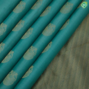 peacock green gold zari kandapiranda butta dark green gold zari fancy border traditional silk saree