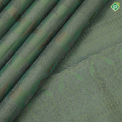 Mose green with neem zari geometrical shapes design self colour rangoli border self weaved silk saree