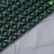 Dark Green Silver Zari Vairaoosi Flower Butta Fog Gray Colour Floral Border Design Traditional Silk Saree