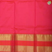 Parrot green gold zari annam and flower butta rani red gold zari diamond border mid meena work pattu paavadai lehanka