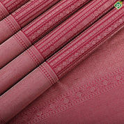 Magenta Pink silver gold Zari self designed Stripes self rettapet bavanji border trendy silk saree