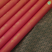 Orangish Yellow Gold Zari Vairaoosi Checks Jumki Design Purple Mayilkan Border Design Traditional Silk Saree