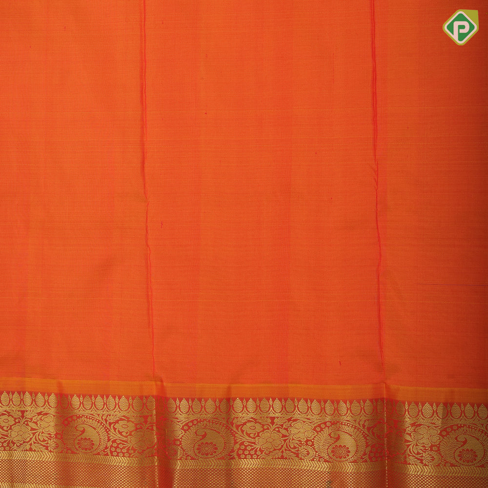 Multi color stripes and gold zari floral design contrast color gold zari creeper border pattu paavadai thavani 3 in 1 set