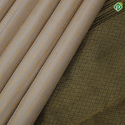Cream White Gold Zari Arrow Straight Line Design Olive Green Ruthracham Flower Diamond Border Design Traditional Silk Saree