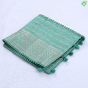 Pink gold zari Beads Lines design Self gold zari diamond rangoli border fancy chiffon saree