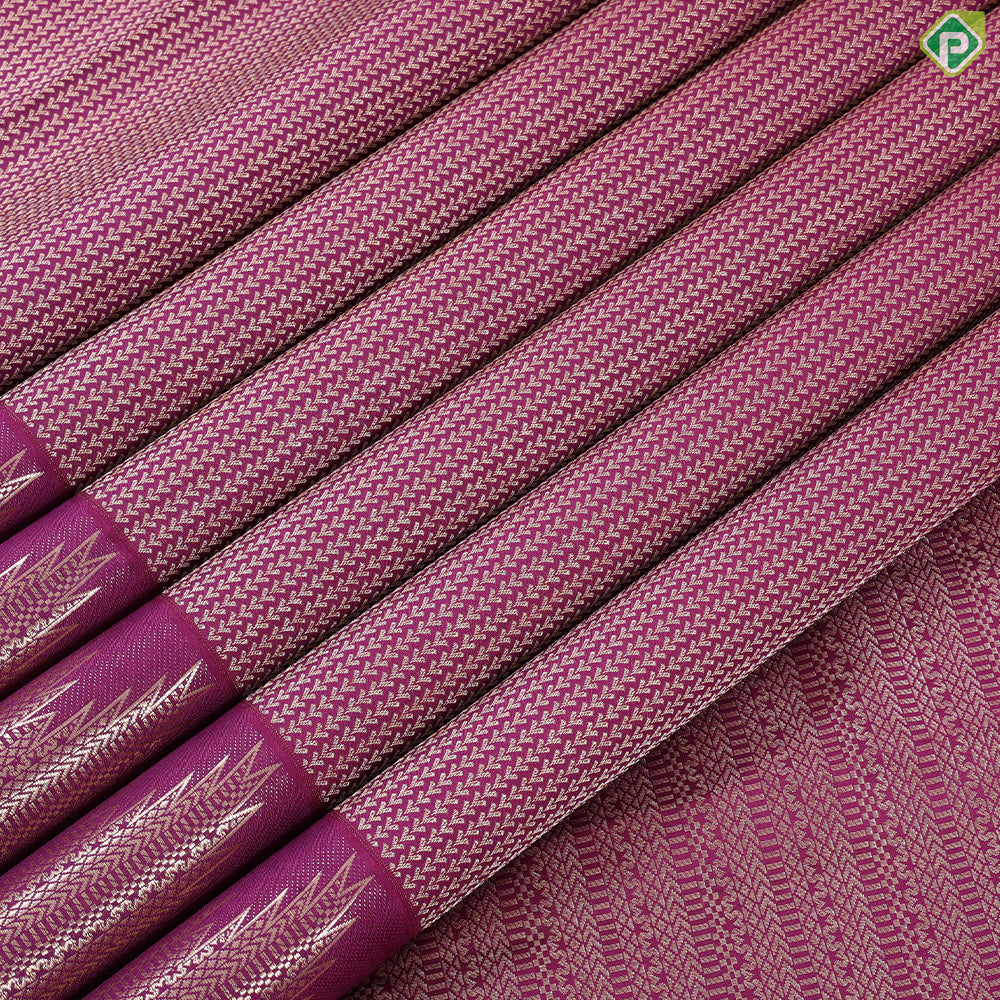 fire Orange silver gold zari fancy Beed stripes design self silver gold zari temple tower trendy tissue silk saree