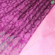 Mulberry Purple Color Silver Zari with self Color Meena Work Border Trendy Silk Saree