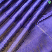 Violet color gold Zari Gross Lines Design Self Color Border Trendy Silks Saree