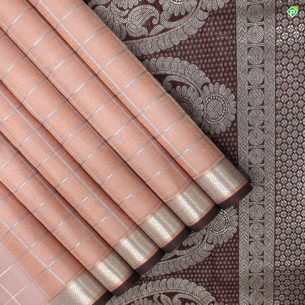 Onion Pink Chakra Motifs Grand Bridal Silks Saree