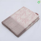 creamy color geranial effect design self plain border fancy cotton saree