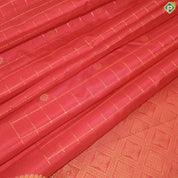 Chili Red Gold Zari With Thilagam Big Motif Border Traditional Silk Saree