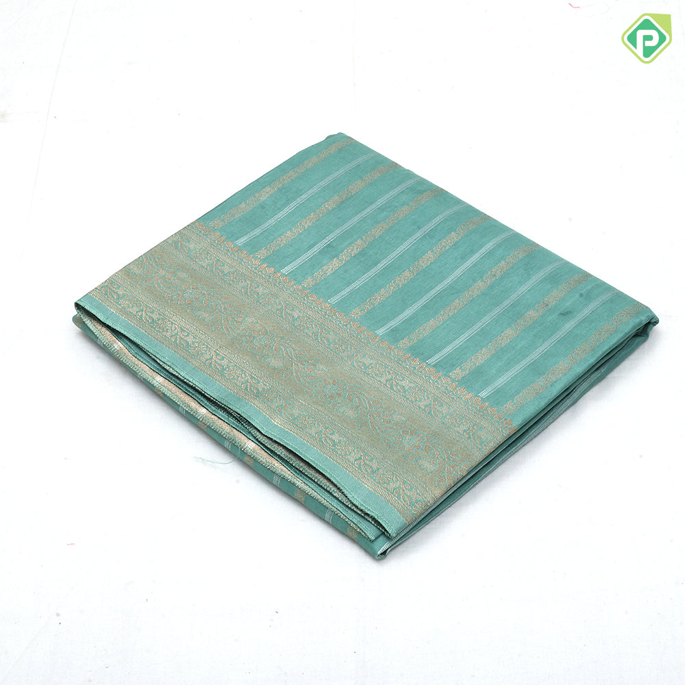 Dark color silver gold zari stripes design self rangoli border banaras style trending fancy saree