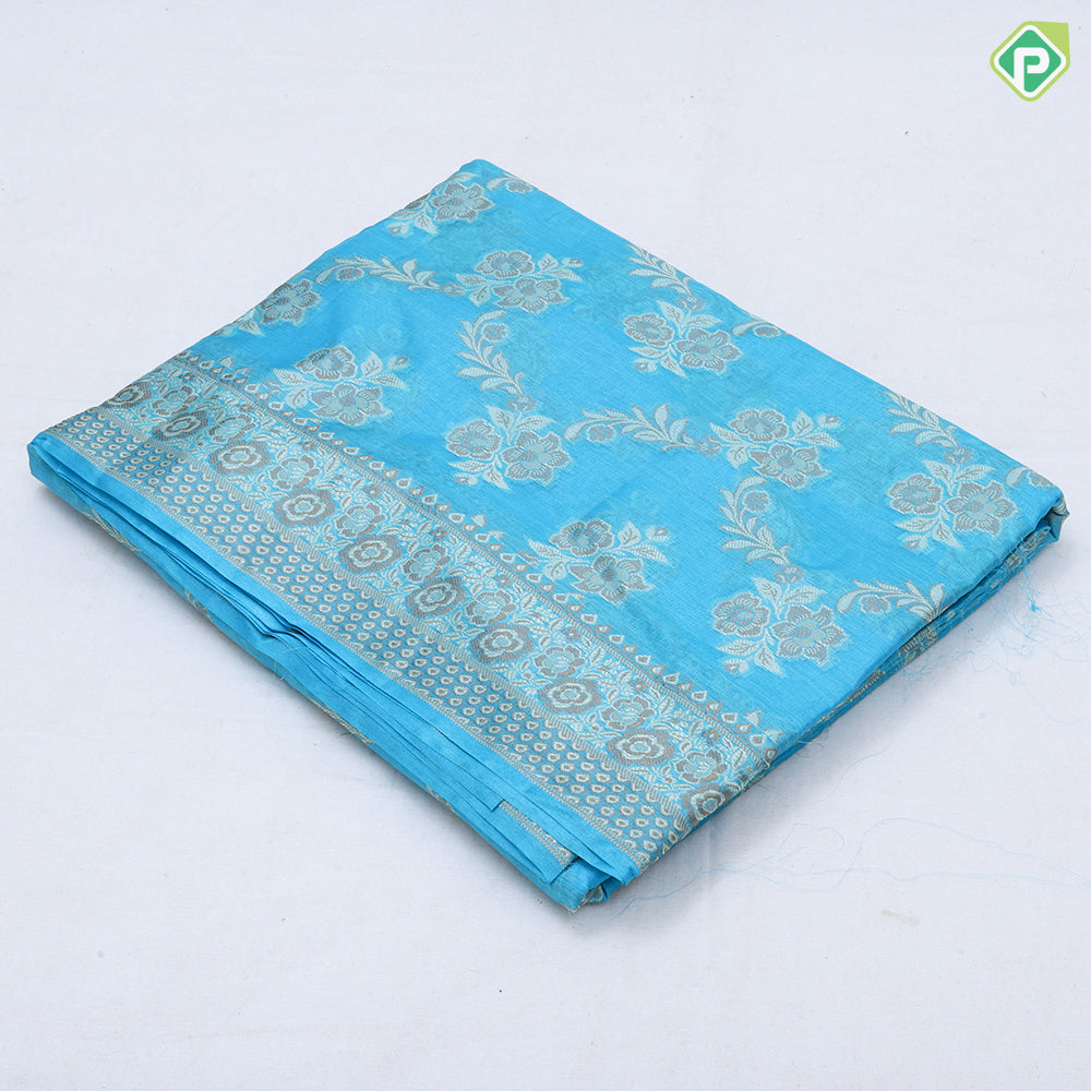 Trending colors grand floral design self grand border fancy tissue organza saree