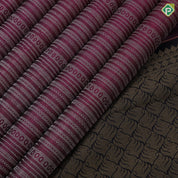 Deep Pink Gold Zari Velthari Lines Brocade Design Dark Navy Blur Flower Bride Border Design Trendy Silk Saree