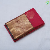 Honey orange gold zari stripes and fancy mango meena work army green gold zari thilagam border art silk saree