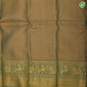 Yellow golden color vanasingaram meena work design bottle green gold zari border pattu paavadai lehanka