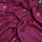 Purple Pink Gold Zari butta design satin Fancy Saree