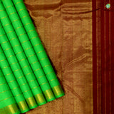 Kelly Green Colour Veldhari Lines Traditional Silks Saree