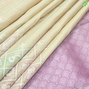 Sandal Wood Silver Zari And Thread Work  With Self Color Fancy Trendy Silk Saree